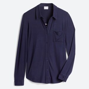 Olive & Oak - bought from stitch fix.  Navy blue button down Blouse. Size XL